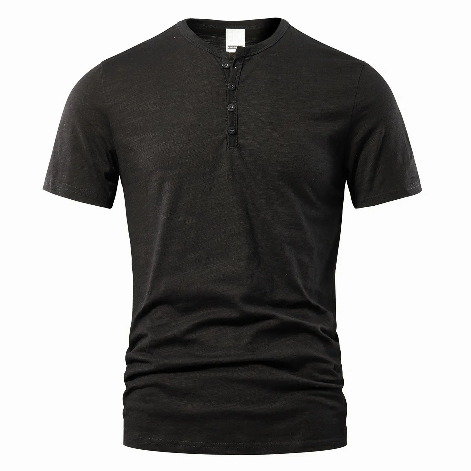 West Louis? Designer Men Casual Short Sleeve Henry Tee Active Flex Urban Style Trend