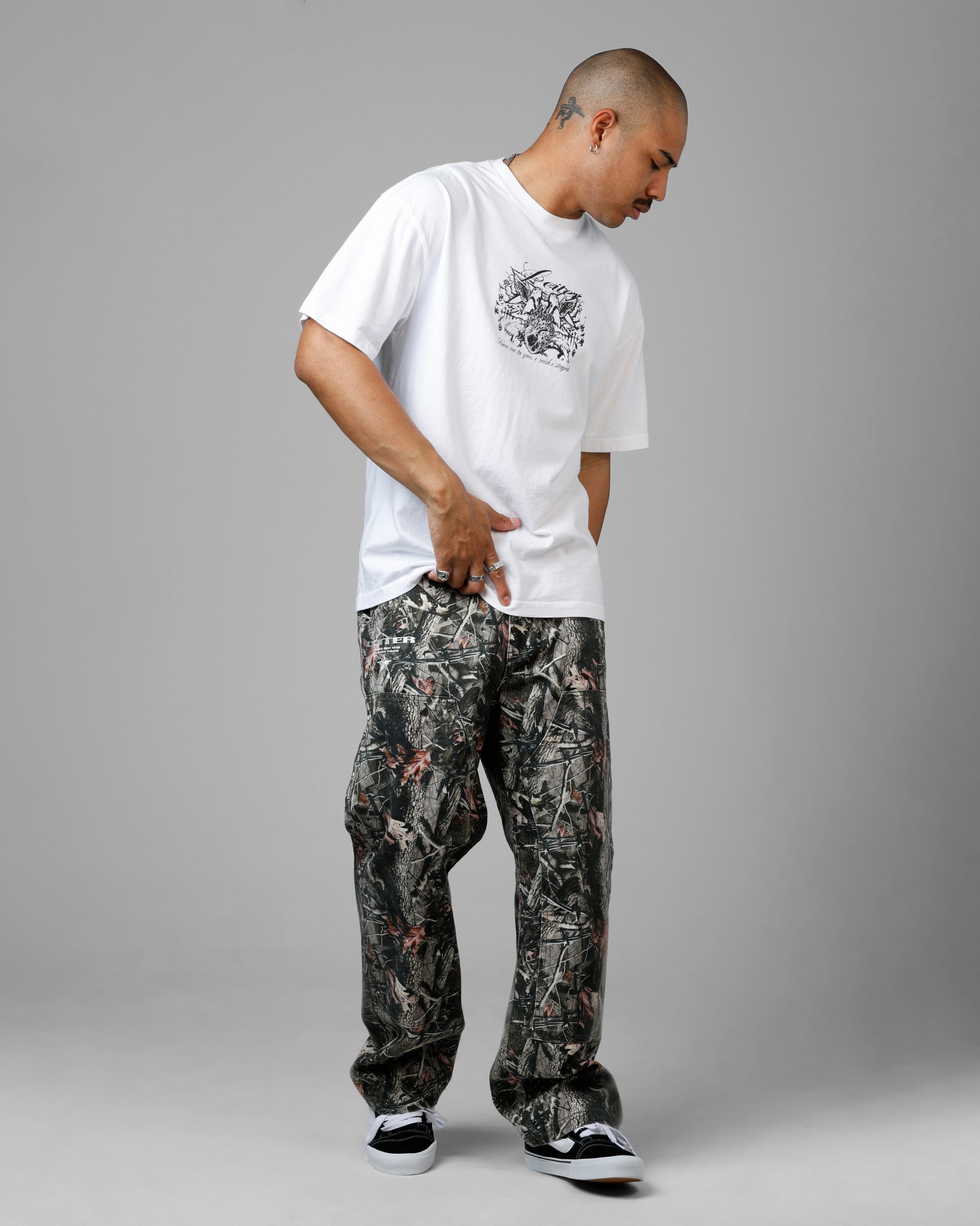 Loiter Earth Angel Heavyweight T-Shirt White Ribbed Neckline Comfortable Design