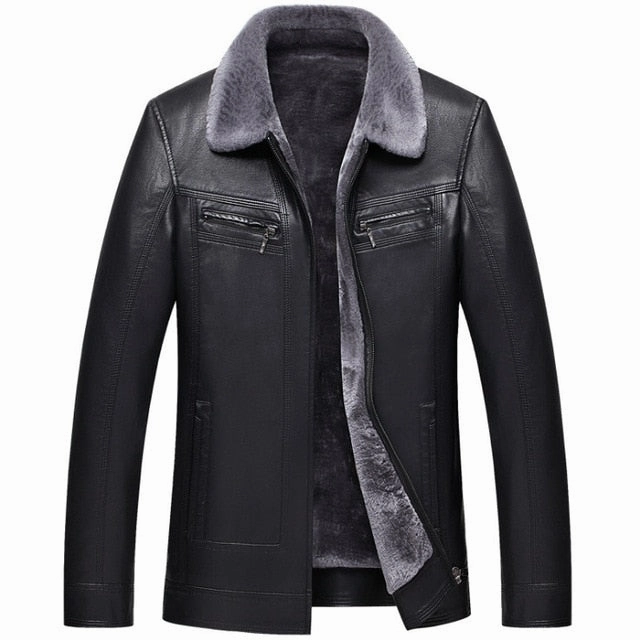 Secure Closure Systems Double Stitched Seams West Louis? Designer Faux Fur Lining Leather Jacket