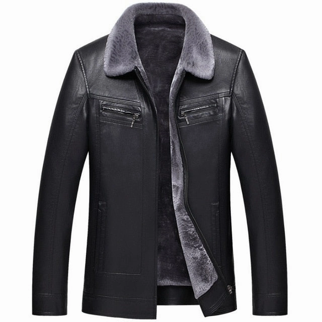 AntiStatic Lining Tear Resistant Panels West Louis? Designer Faux Fur Lining Leather Jacket