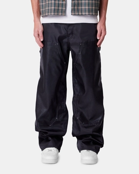 MNML Baggy Nylon Carpenter Pants Black Utility Pockets