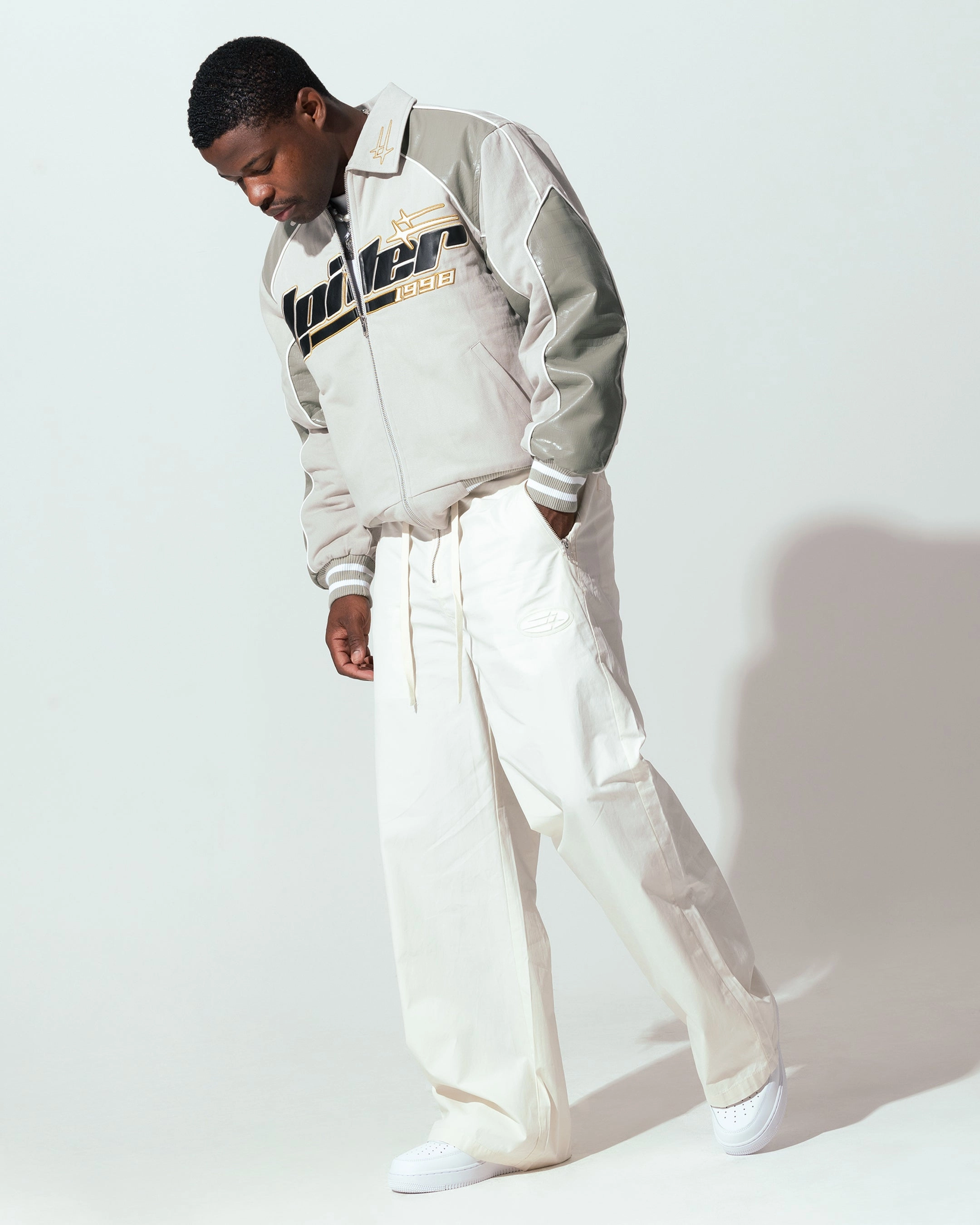 Trendy Look Day Ready Loiter Shadow Pants Off White