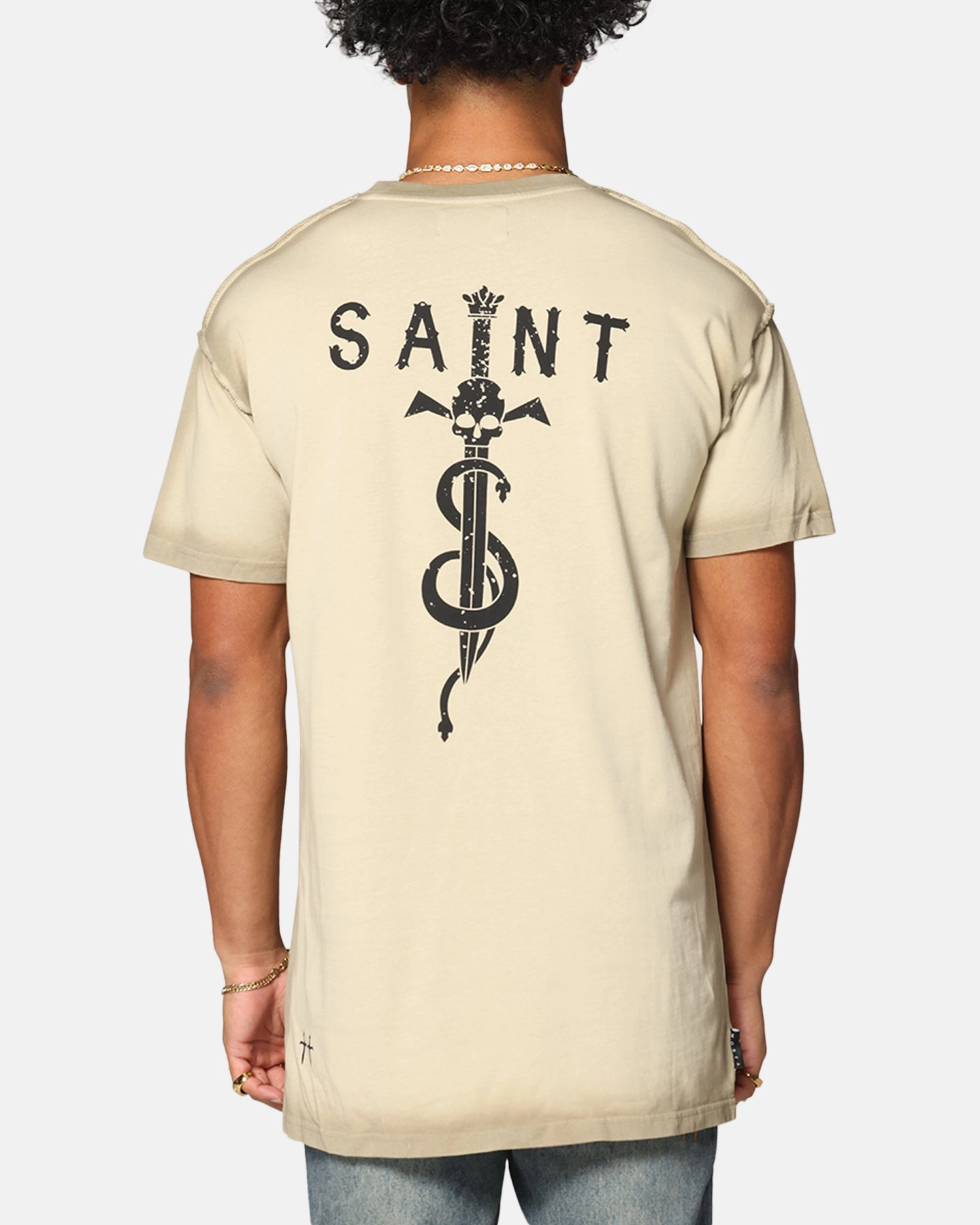 Saint Morta Daggers Lafayette T-Shirt Contrast Stone HighNeckCut Friction Reducing Finish