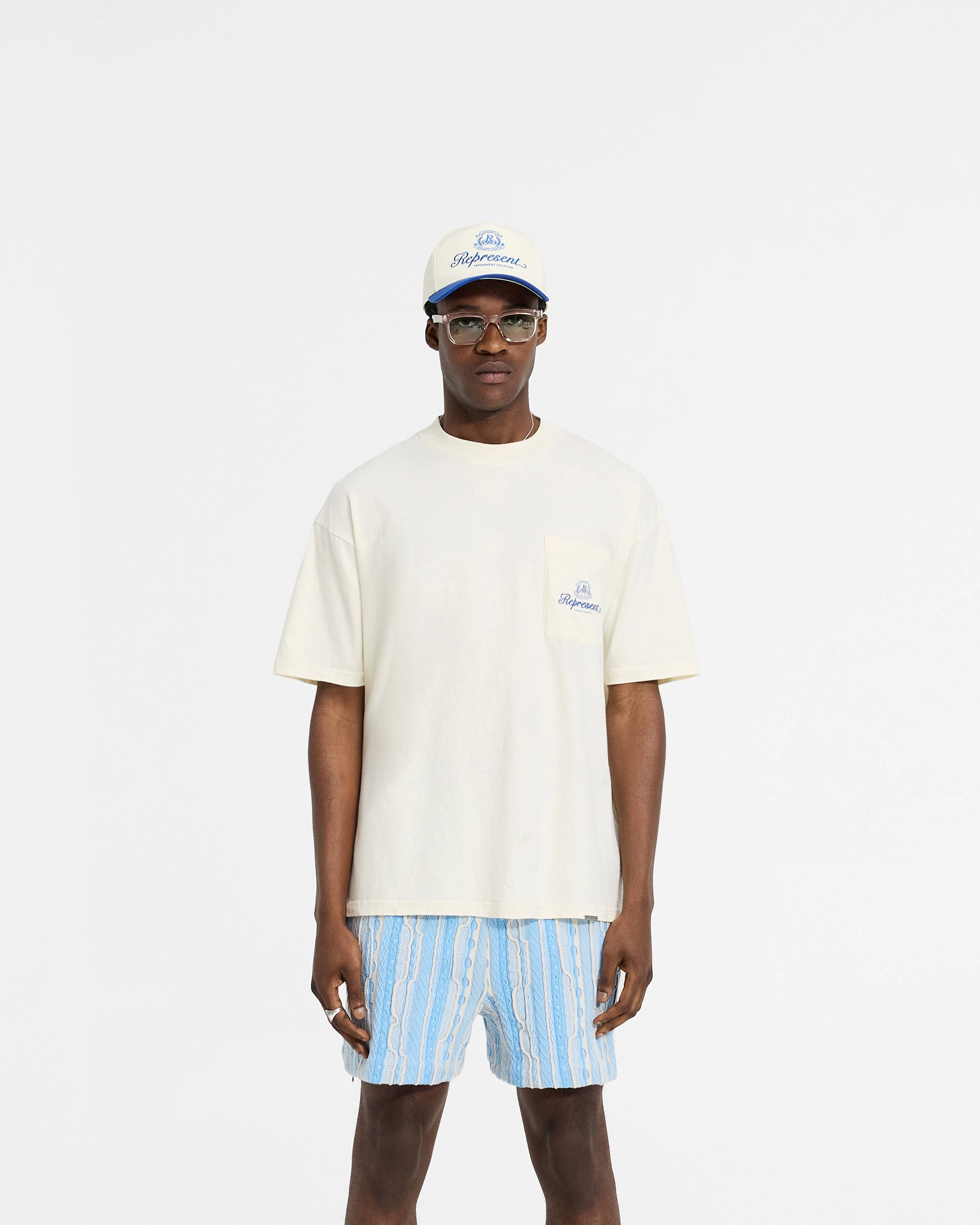 Permanent Vacation Pocket T-Shirt - Antique White Edgy