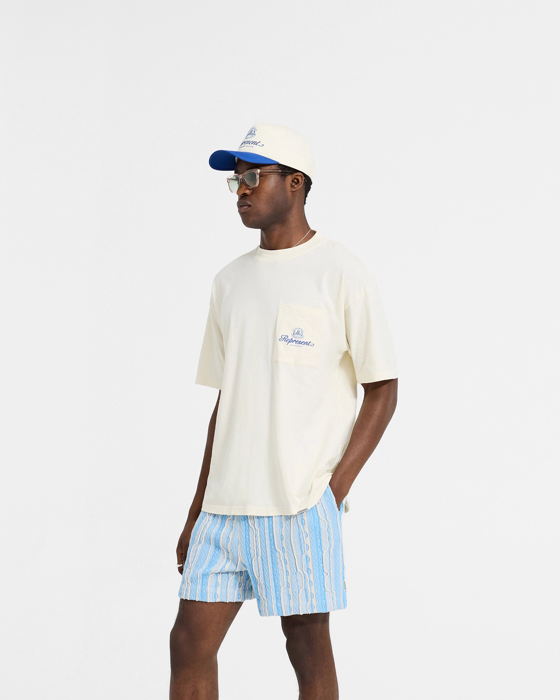 Permanent Vacation Pocket T-Shirt - Antique White Breathable Comfort Design