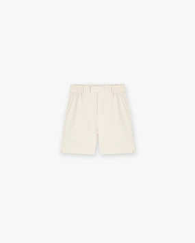 Breathable Performance Fit Logo Yacht Short - Antique White