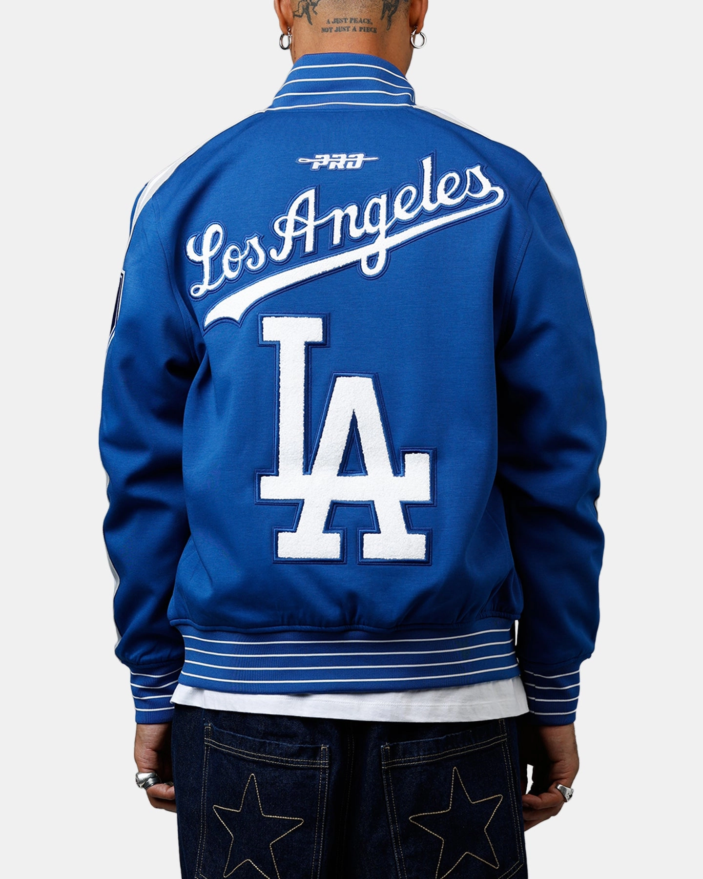 Functional Pockets Style Pro Standard Los Angeles Dodgers Double Knit Jacket Blue