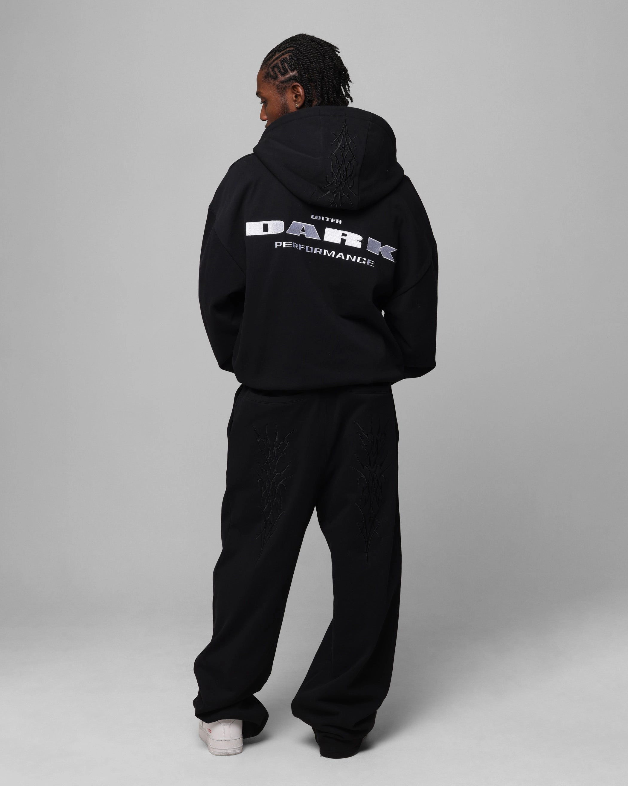 Loiter Blood Born Zip Hoodie Black Elastic Edge Binding