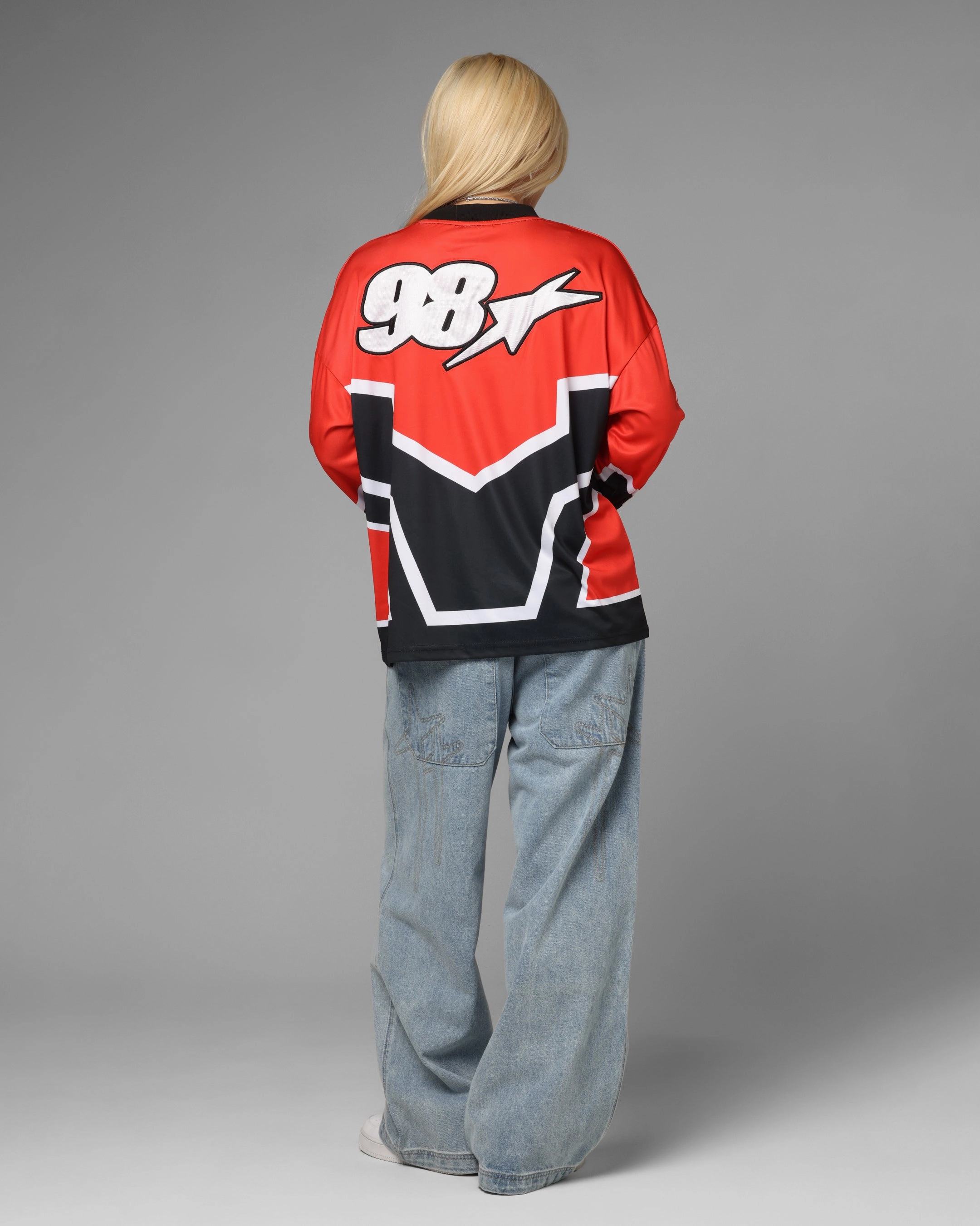 Loiter Thrill Racing Long Sleeve T-Shirt Red Thermal Regulation Technology