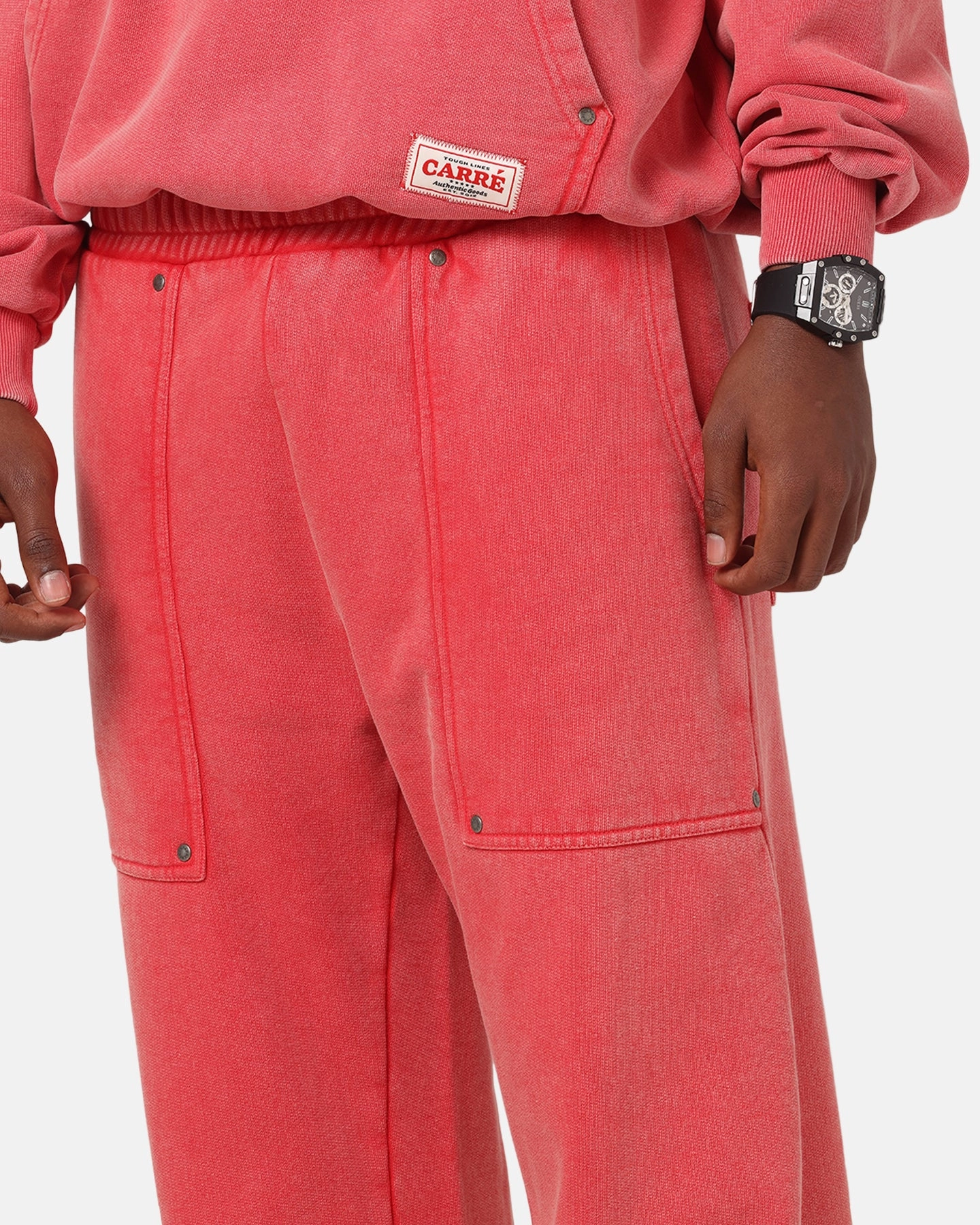 Carre Rivet Trackpants Pigment Washed TaglessLabel Durable Fit