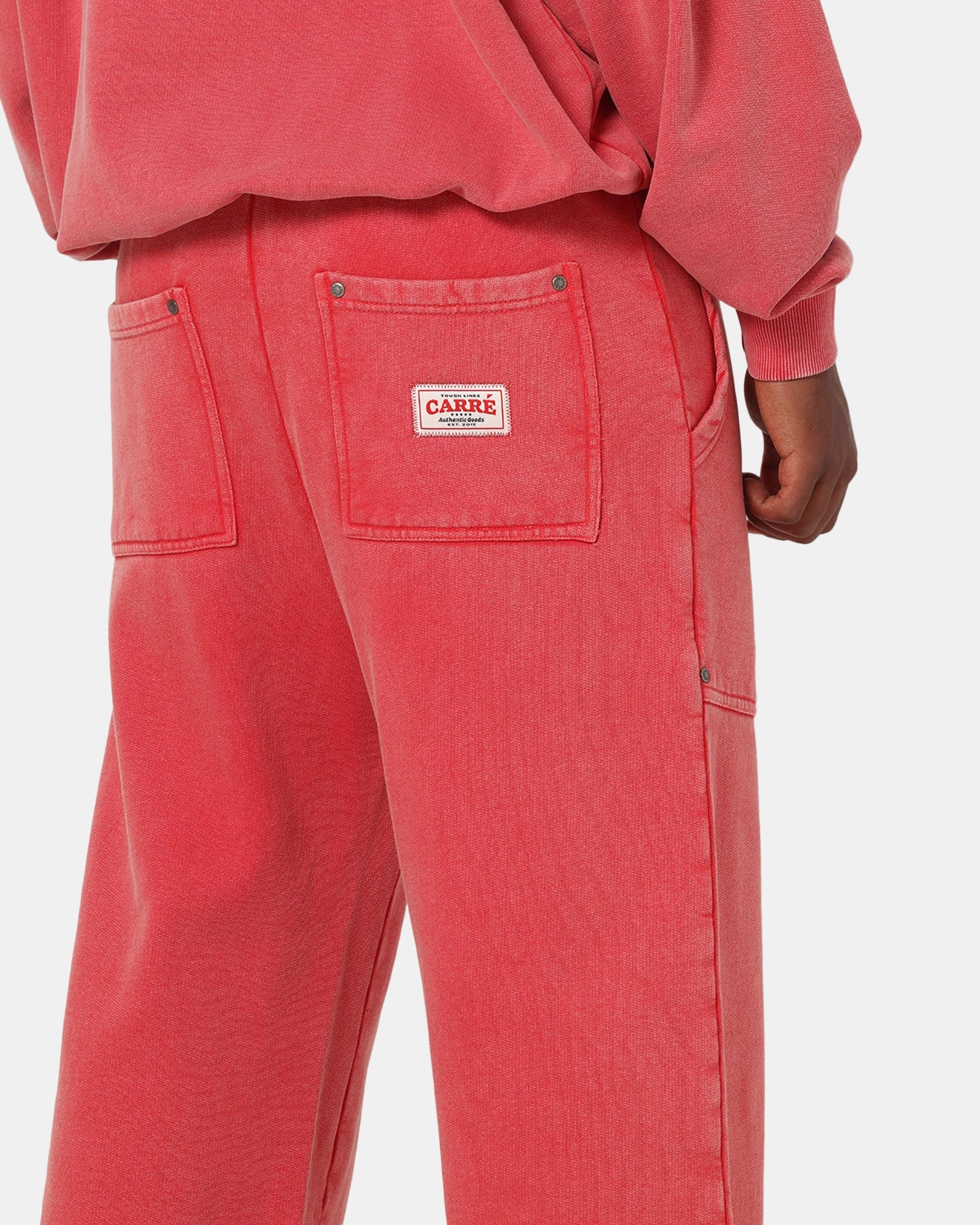 ThermalInsulation WrinkleFreeFabric Carre Rivet Trackpants Pigment Washed