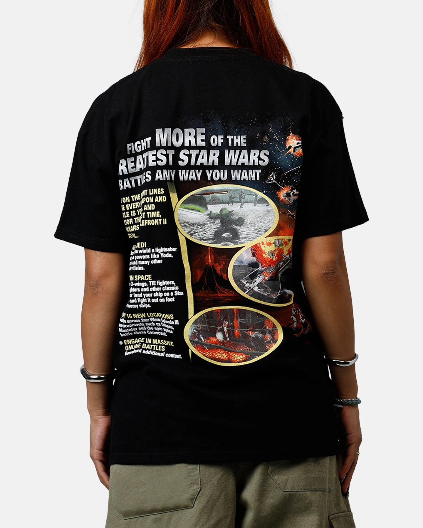 Stretch Material OdorResistant Fabric 73 Studio Star Wars Darth Vader Battlefront II T-Shirt Black