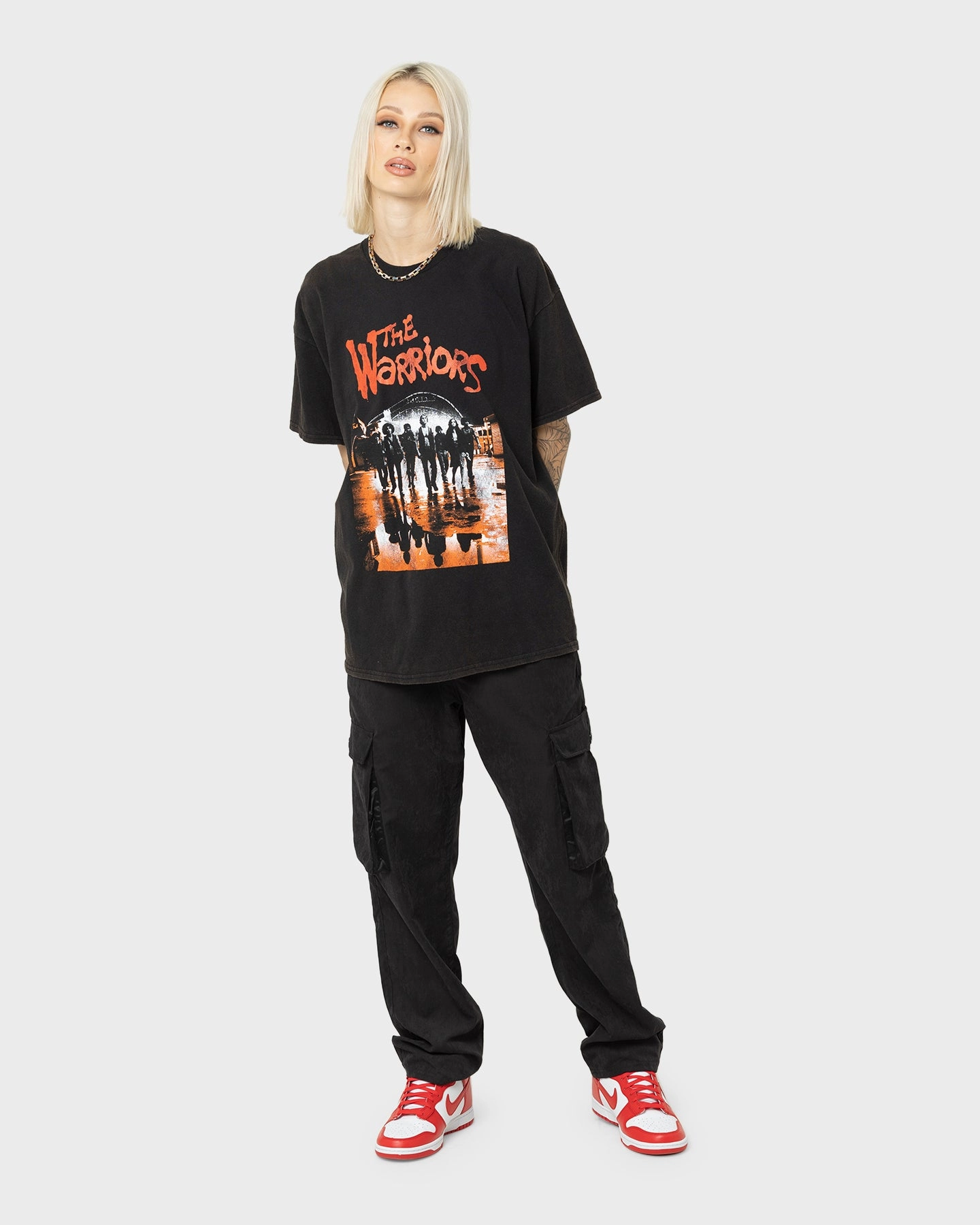 American Thrift X The Warriors The Warriors Vintage T-Shirt Black Wash Smooth Stitching Quick Access Pockets