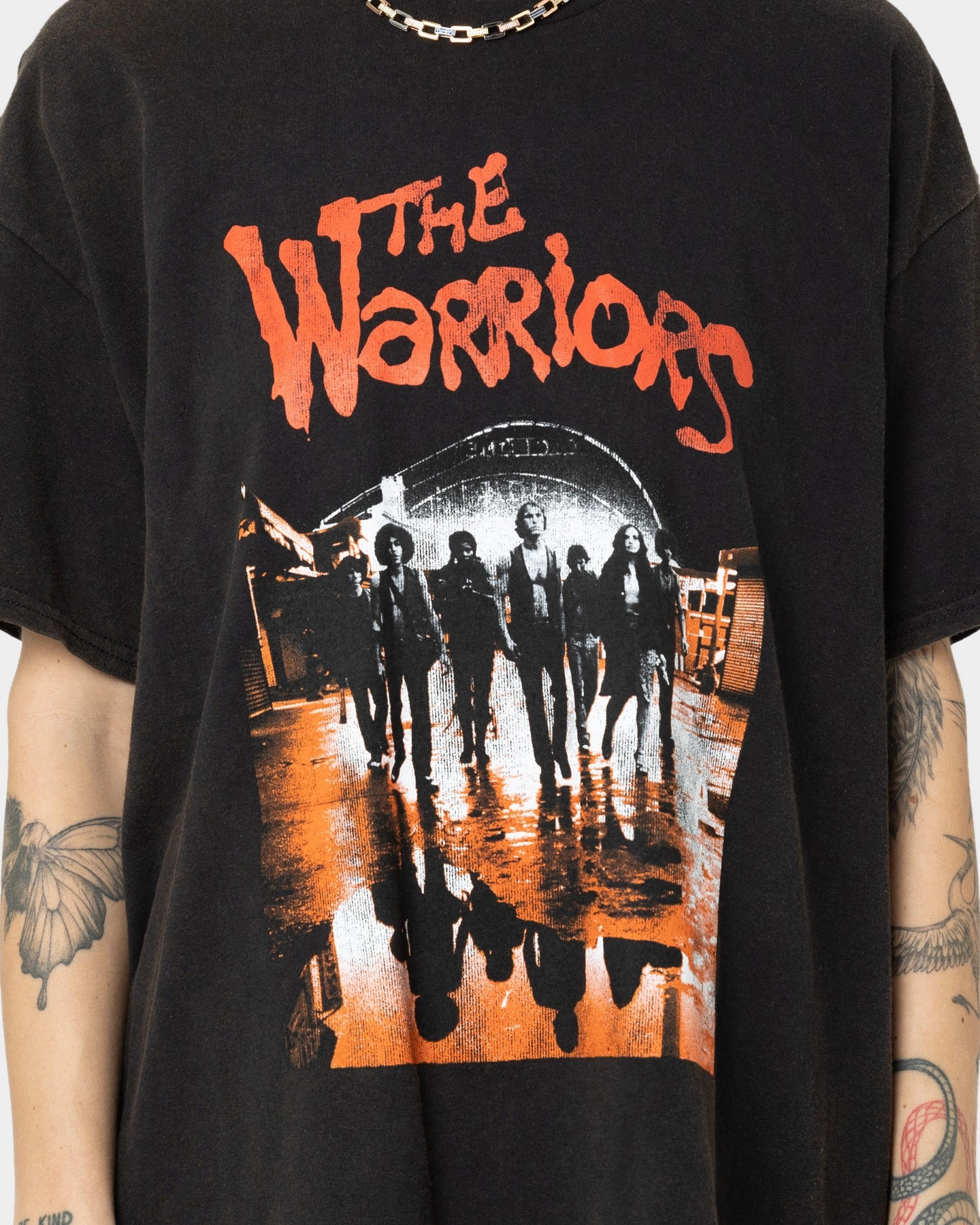 American Thrift X The Warriors The Warriors Vintage T-Shirt Black Wash Bonded Seam Durability