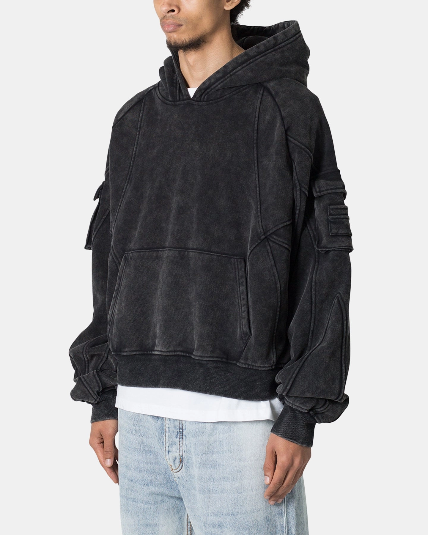 BondedSeamTechnology MNML Pocket Hoodie Charcoal Grey