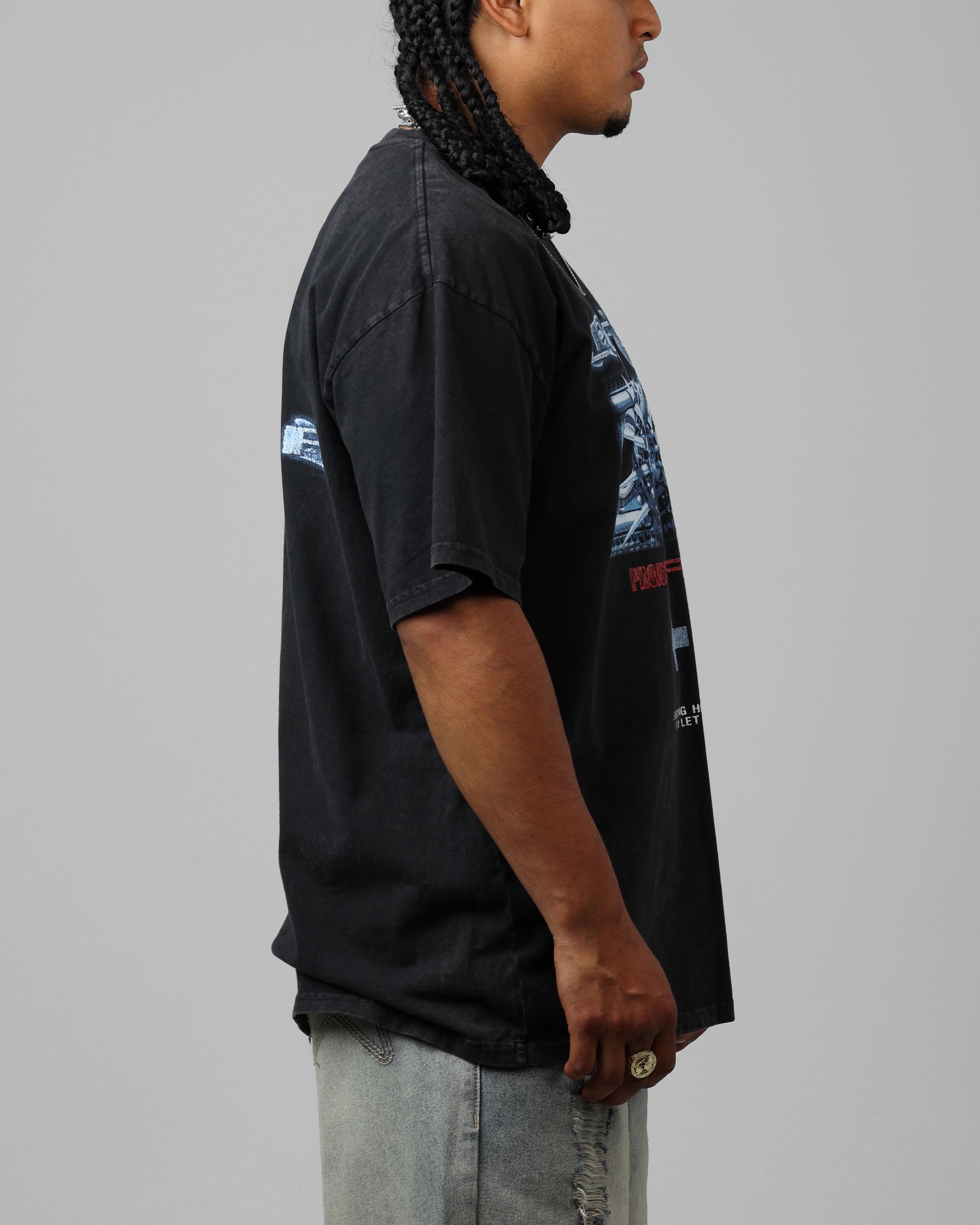 Loiter Void Vintage T-Shirt Black Wash Flexible Neckline