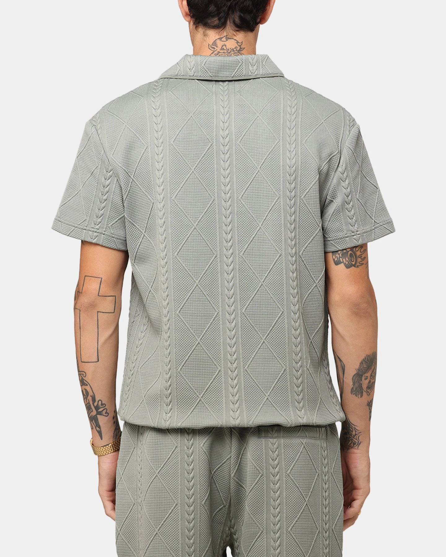 XXIII Danny Knit Polo Shirt Olive Abrasion Resistant Fabric