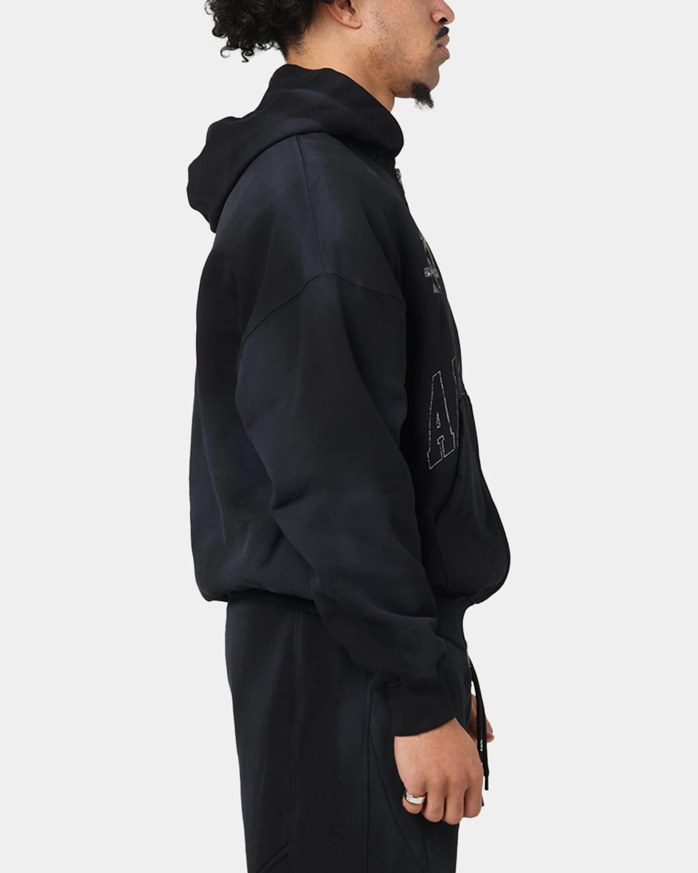 Low Profile Waistband Integration The Anti Order Post Season Zip Hoodie Sunfade Black