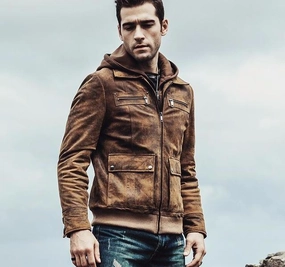 West Louis? Retro Autumn Winter Genuine Leather Jacket High Tensile Reinforcement Temperature Regulating Fill