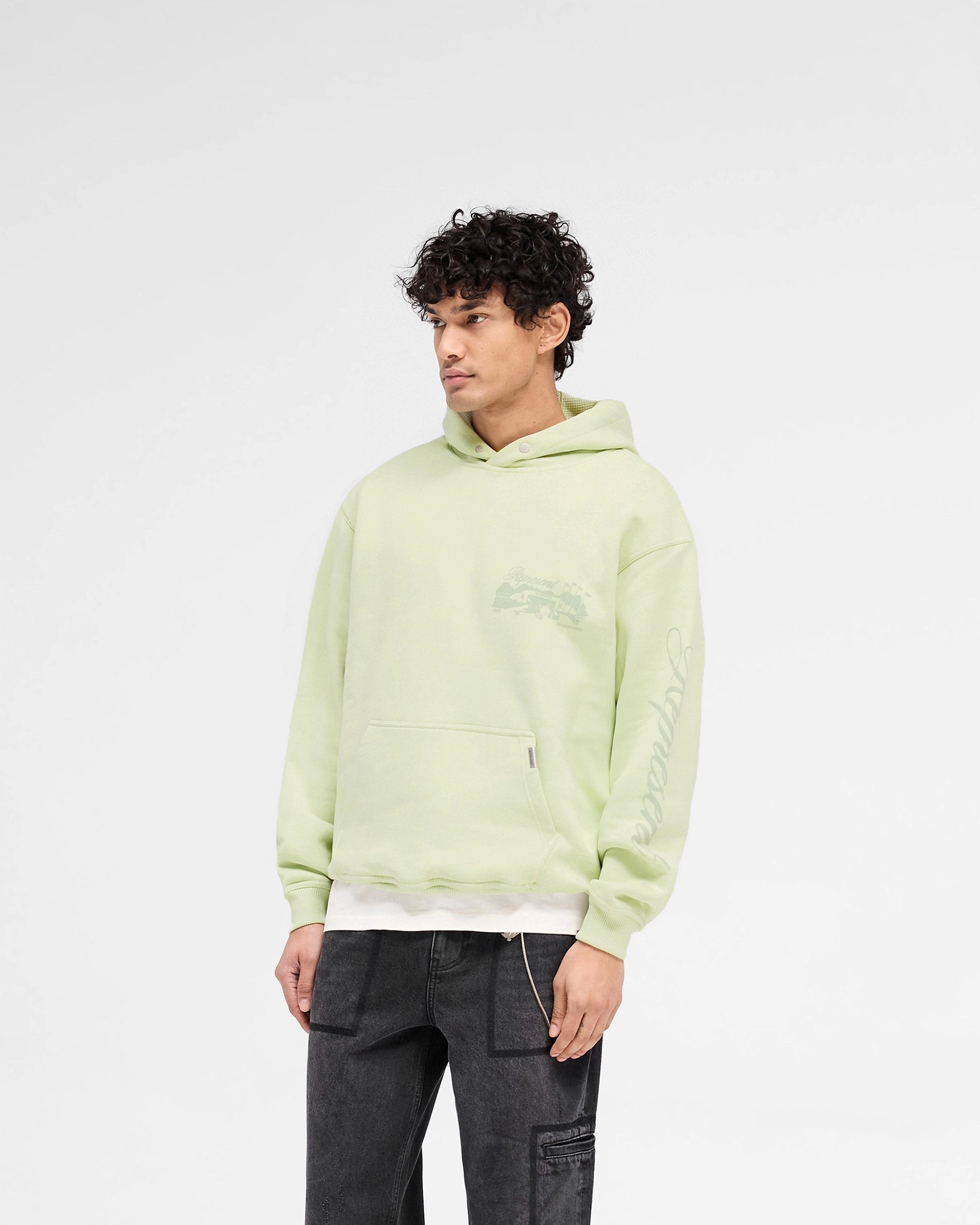 Microfiber Interior Raceway Hoodie - Matcha
