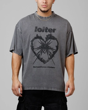 Loiter Desire T-Shirt Washed Charcoal AntiStaticFinish