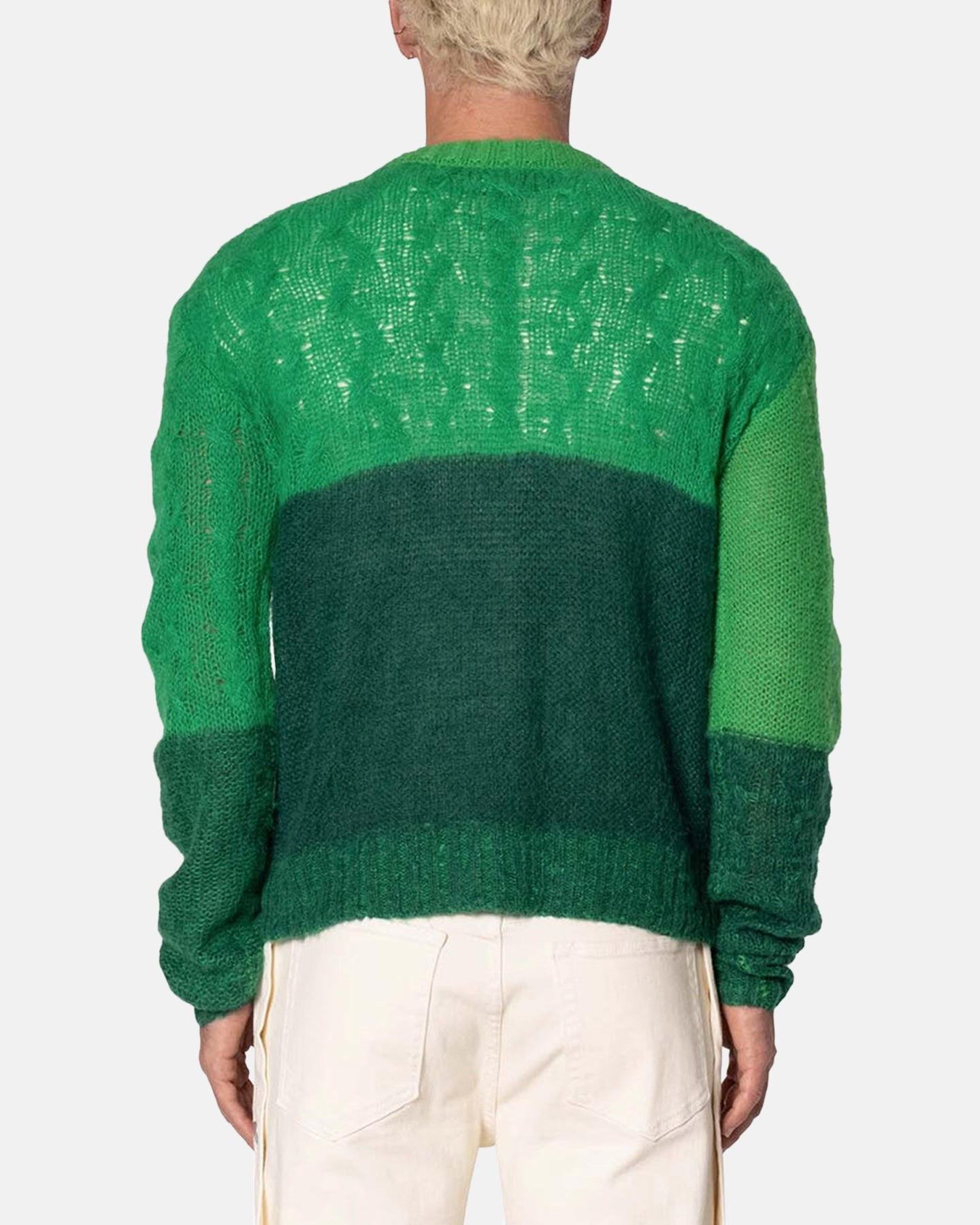 NonChafeCollarTech Outdoor Apparel MNML Open Knit Square Sweater Green