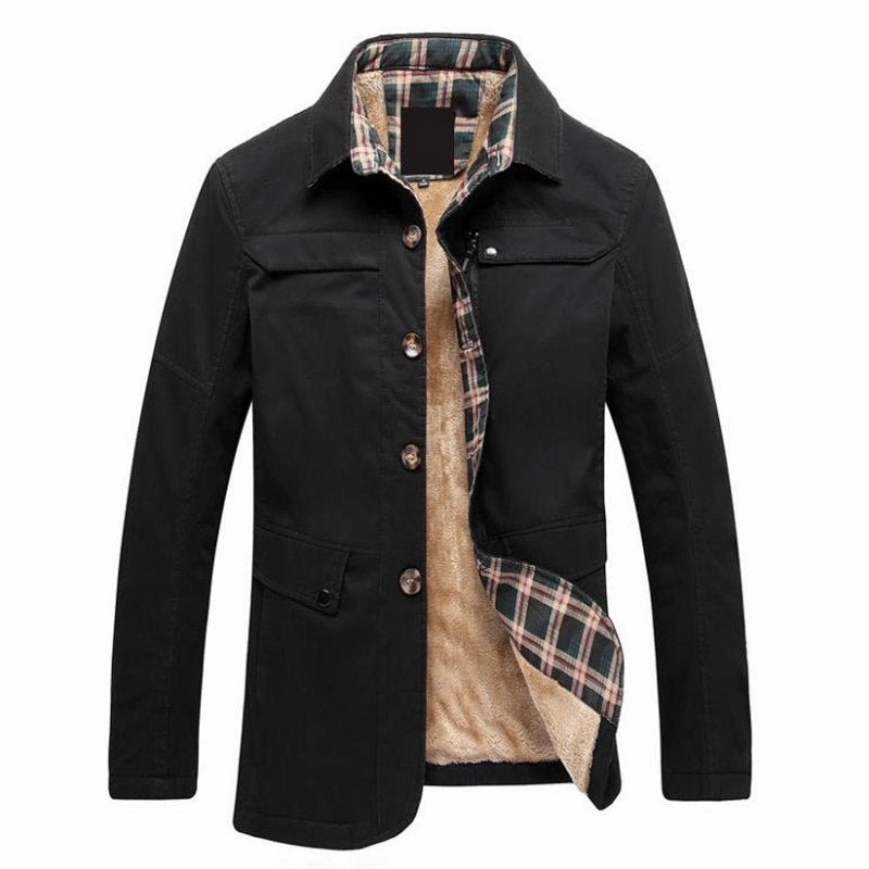 NonIrritatingSeams West Louis? Solid Business Cotton Coat