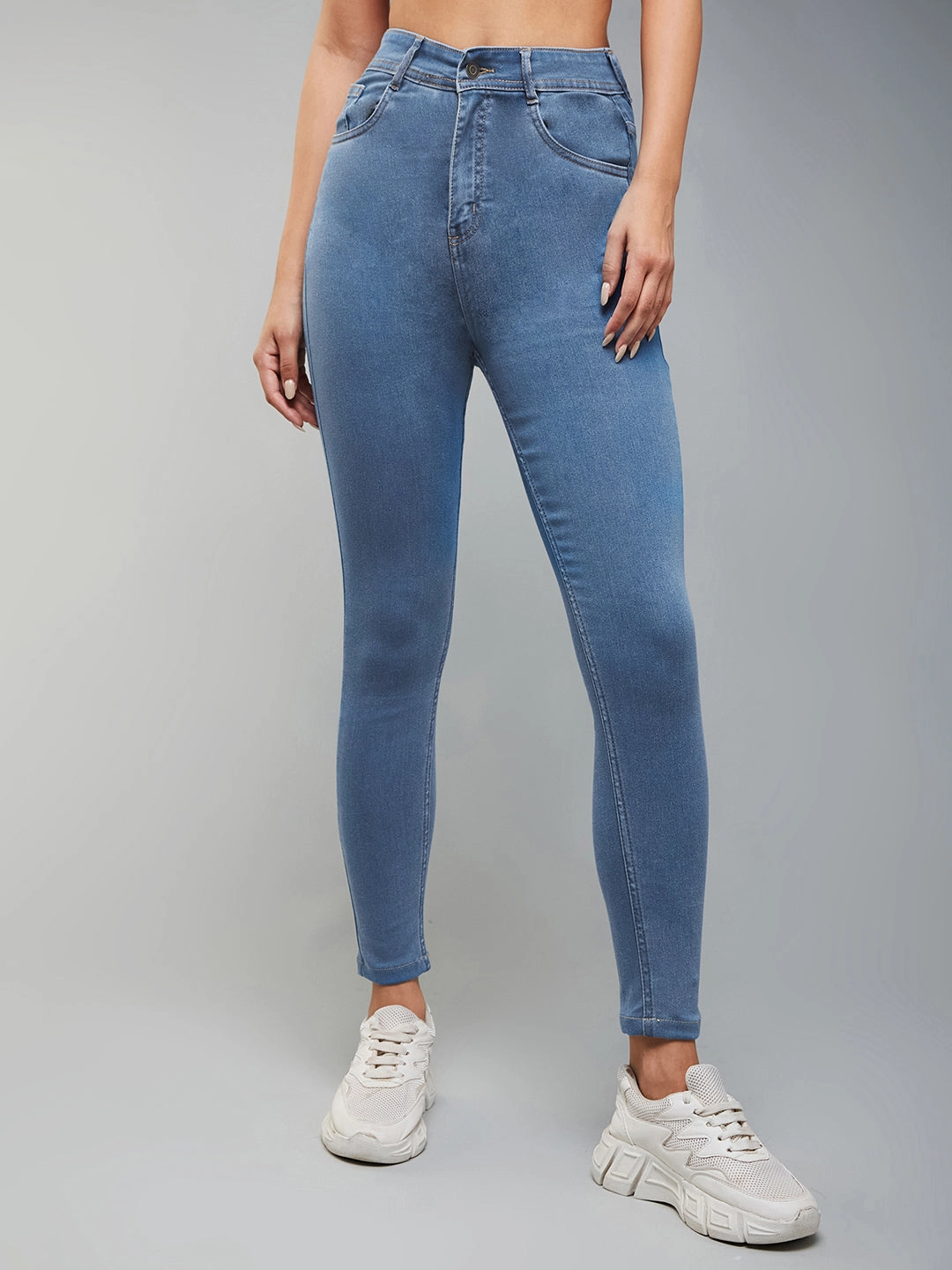 Daily Essentials CHASEstretch? Blue Skinny High-Rise Cropped Denim Jeans