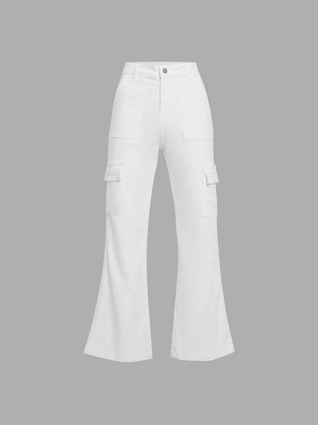 General Fit Anti Bacterial Treatment 24/7 Comfort White Wide-Leg High-Rise Stretchable Denim Jeans