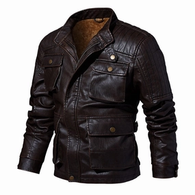 Modular Attachments West Louis? Pockets Outwear Leather Jacket