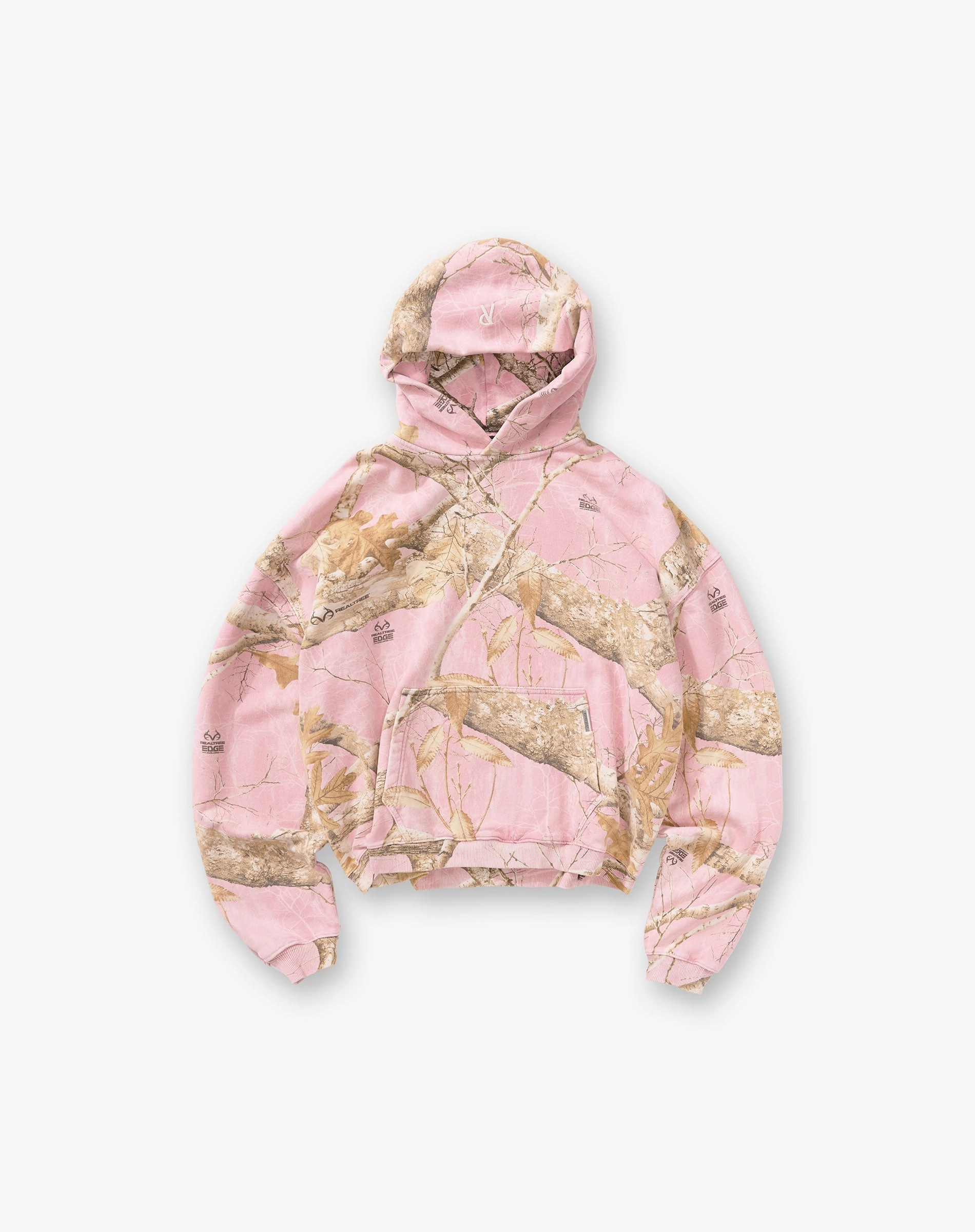 Realtree? Boxy Hoodie - Washed Pink Camo Cozy