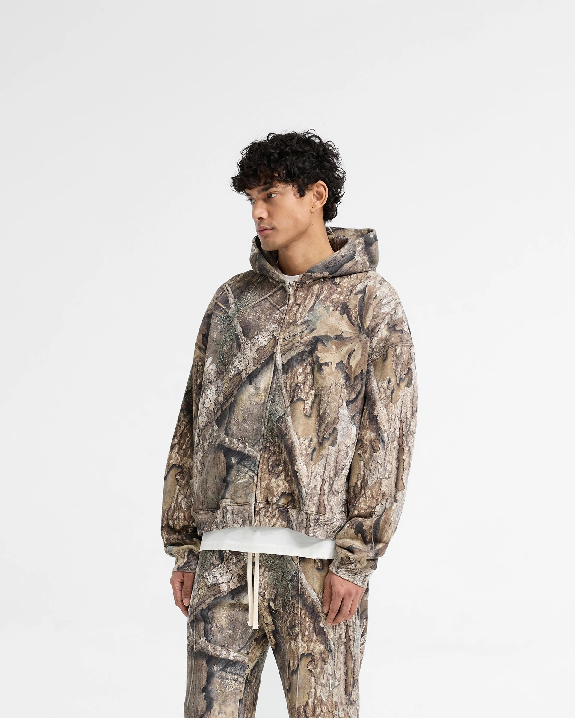 Realtree? Zip Up Camo Boxy Hoodie - Camo football attire slim fit