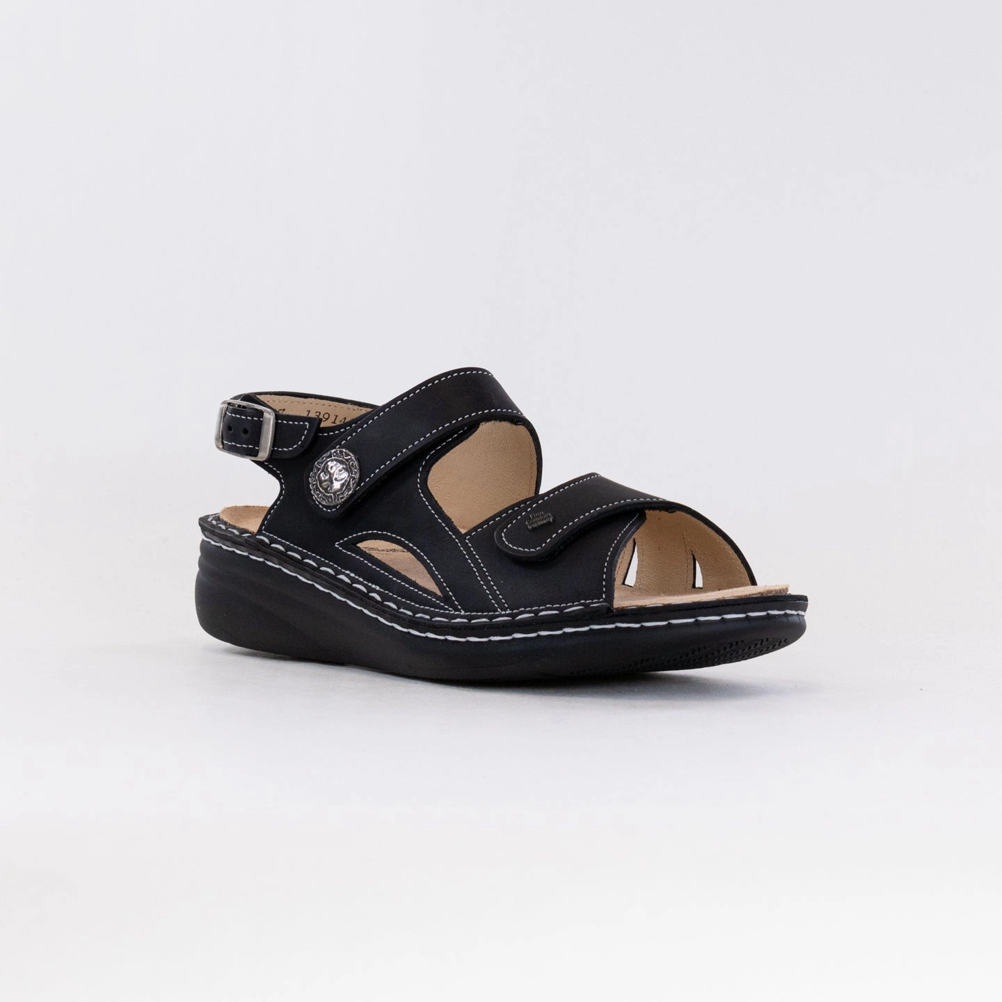 Finn Comfort Barbuda (Women's) - Black Easy on off
