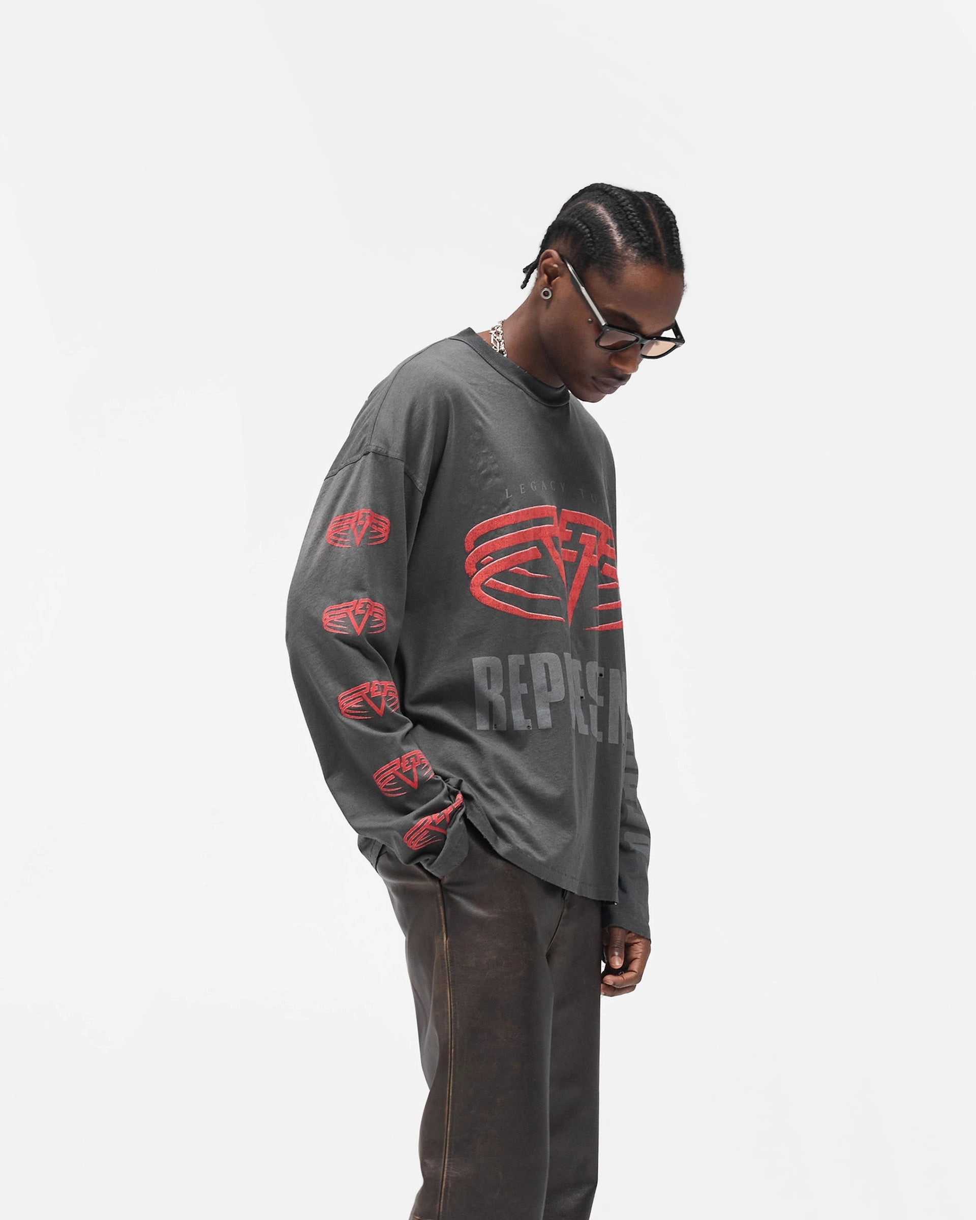 Reversible Living Legacy Tour Long Sleeve T-Shirt - Sun Fade Grey Smooth Finish