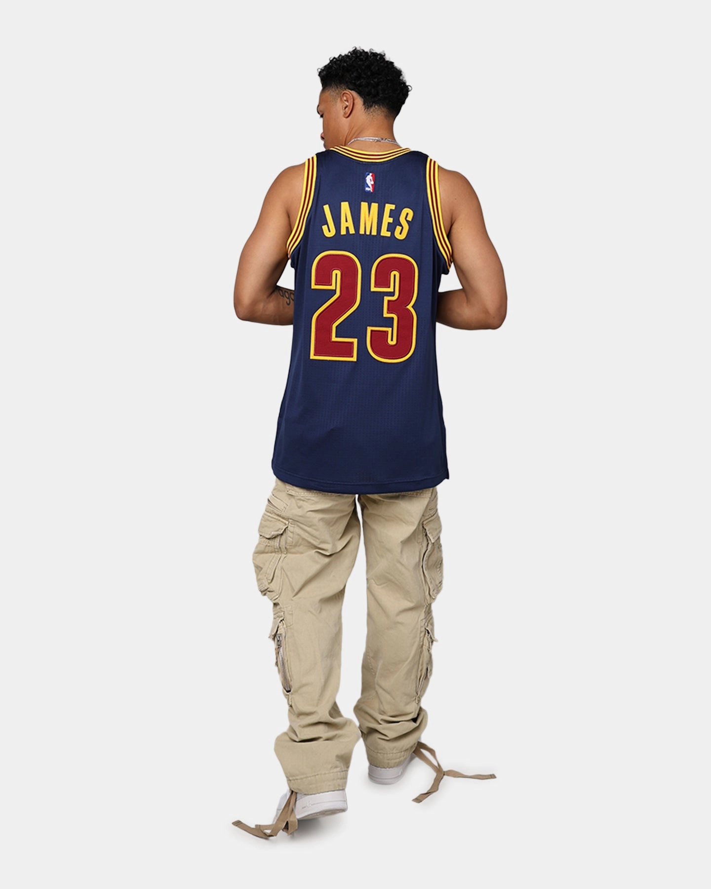 Mitchell & Ness Cleveland Cavaliers LeBron James 2015-16 Authentic Jersey Navy MeshLining Relaxed Blouse