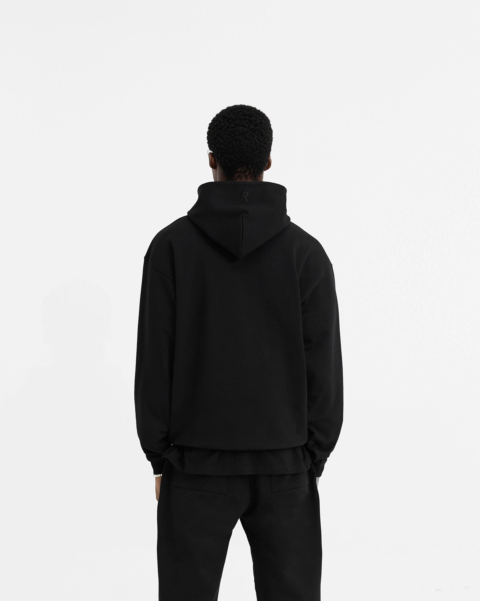 Initial Oversized Hoodie - Black Formal Occasion Sun wear