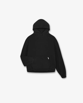 Runway Inspired Western Style Initial Oversized Hoodie - Black