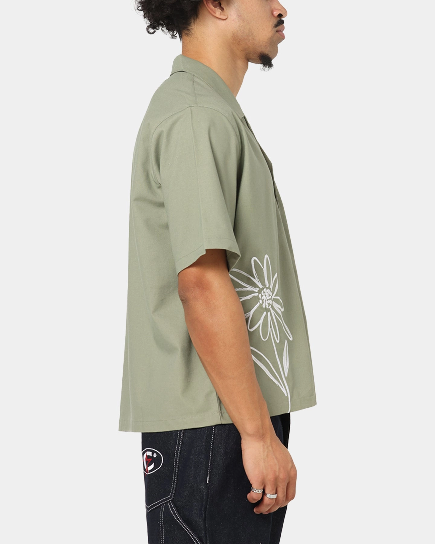 ConvertibleSleeves Relaxed Fit Shirt Carre Hand Picked Button Up Shirt Green