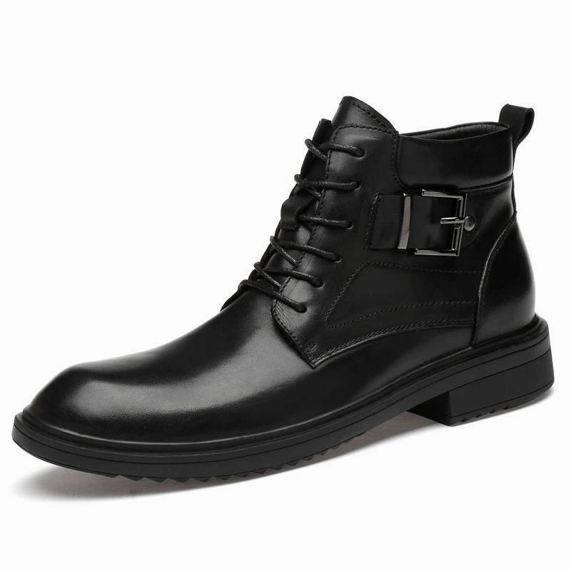 Ankle Lock Run Errand West Louis? Hand Made Leather Classic Boots With Buckle