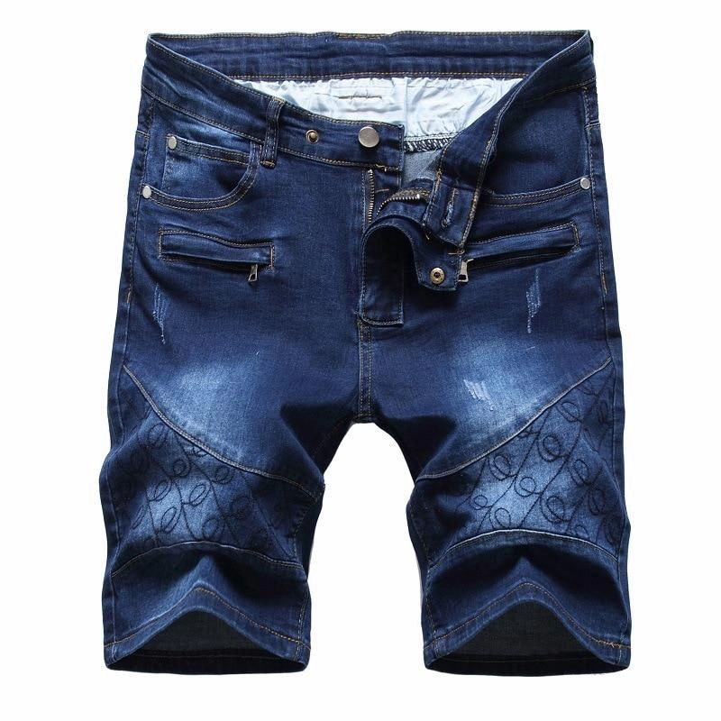 West Louis? Washed Five-Point Zipper Shorts Jeans Light Fabric Performance Layers