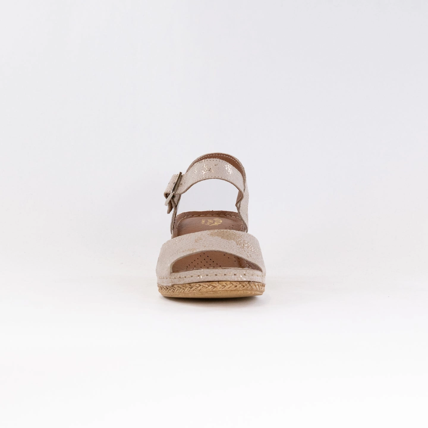 T Strap V Italia 1126-D98 (Women's) - Tan Metallic Leather