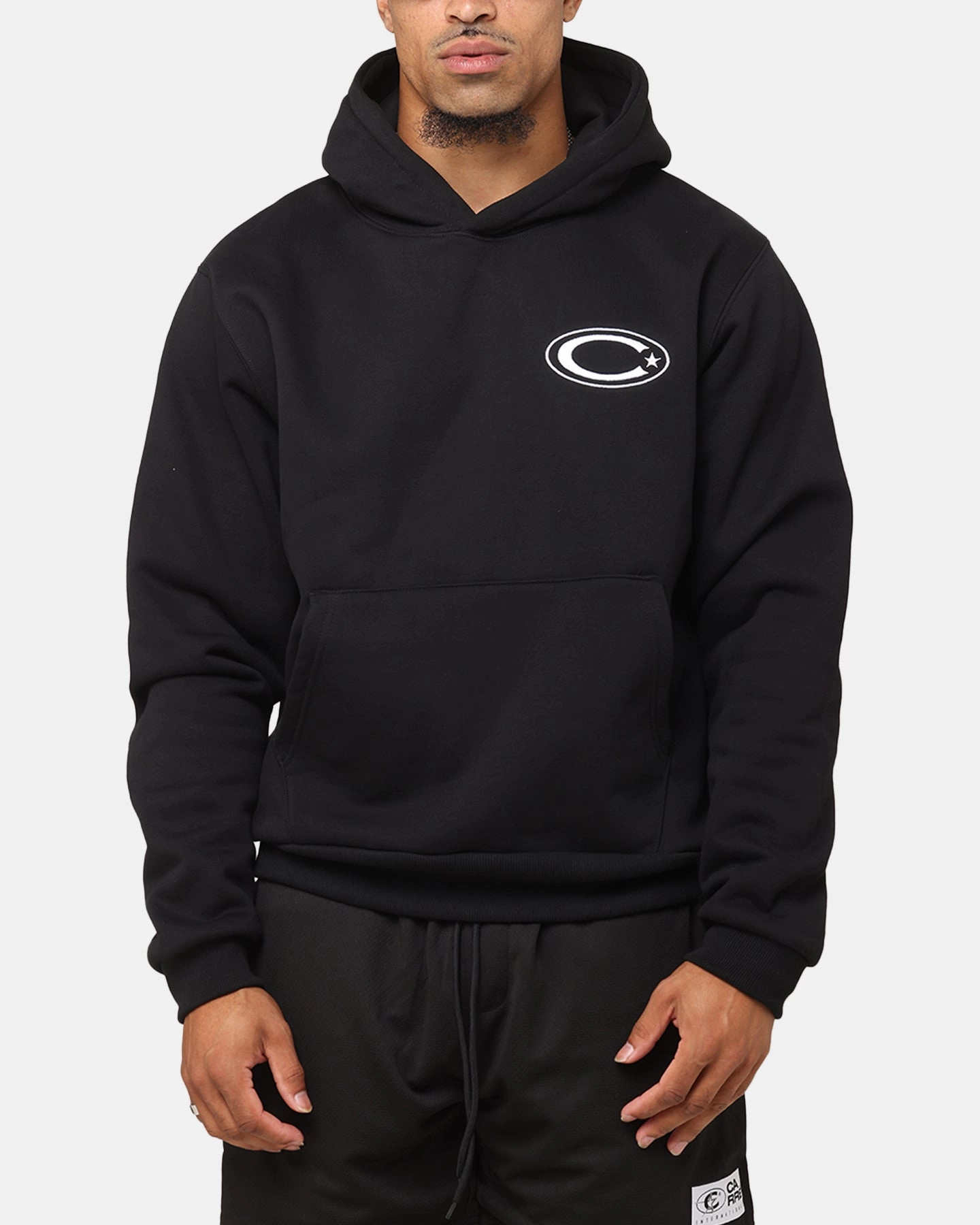 Comfortable Cut Durable Chainstitch Carre Graffiti Hoodie Black