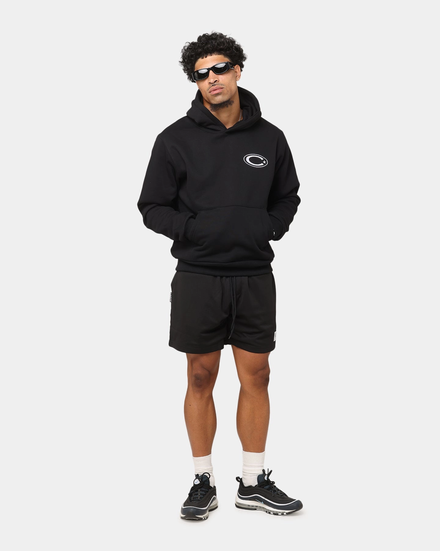 Adaptive Waistband QuickRelease Closure Carre Graffiti Hoodie Black