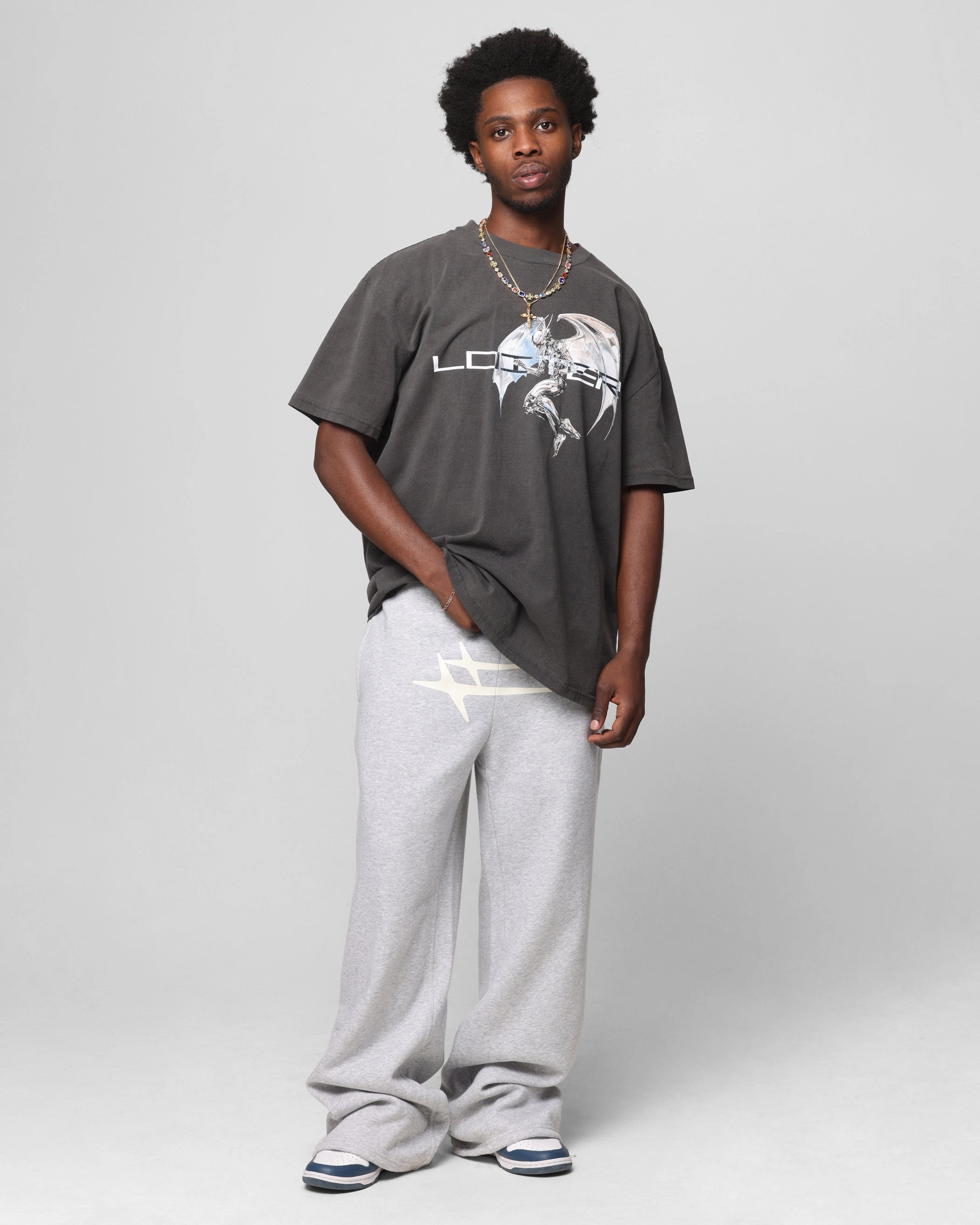 Loiter Hybrid Sweatpants Grey Marle High Quality Material All Day Comfort Fit
