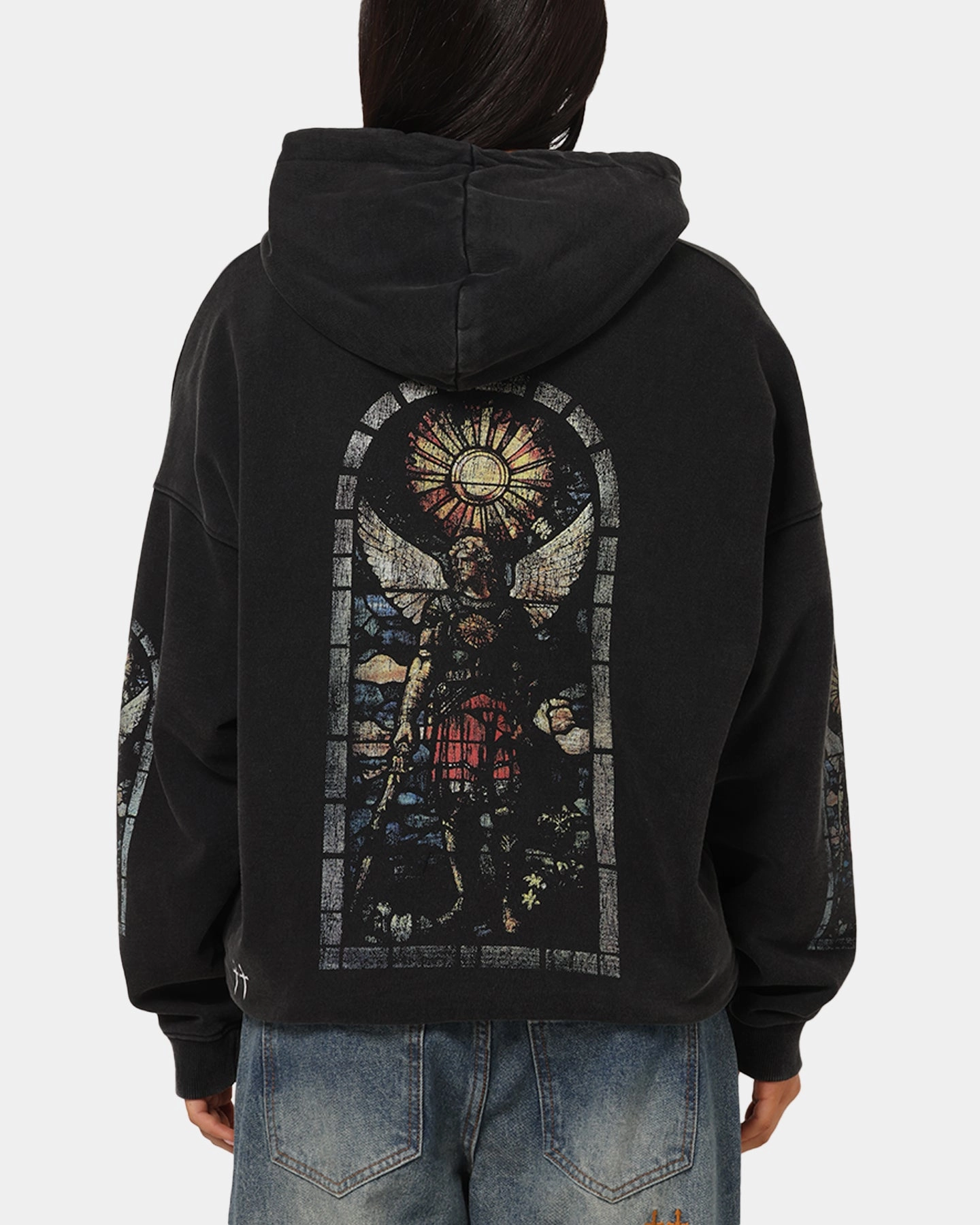 Saint Morta Kingdomcome Boxy Zip Hoodie Black DurableWeave Hydrophobic Threadwork