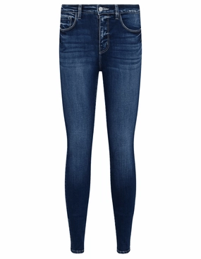 Smart Casual Athlete Fit Trendy Sunny Vibes L??AGENCE Marguerite High Rise Jeans in Columbia