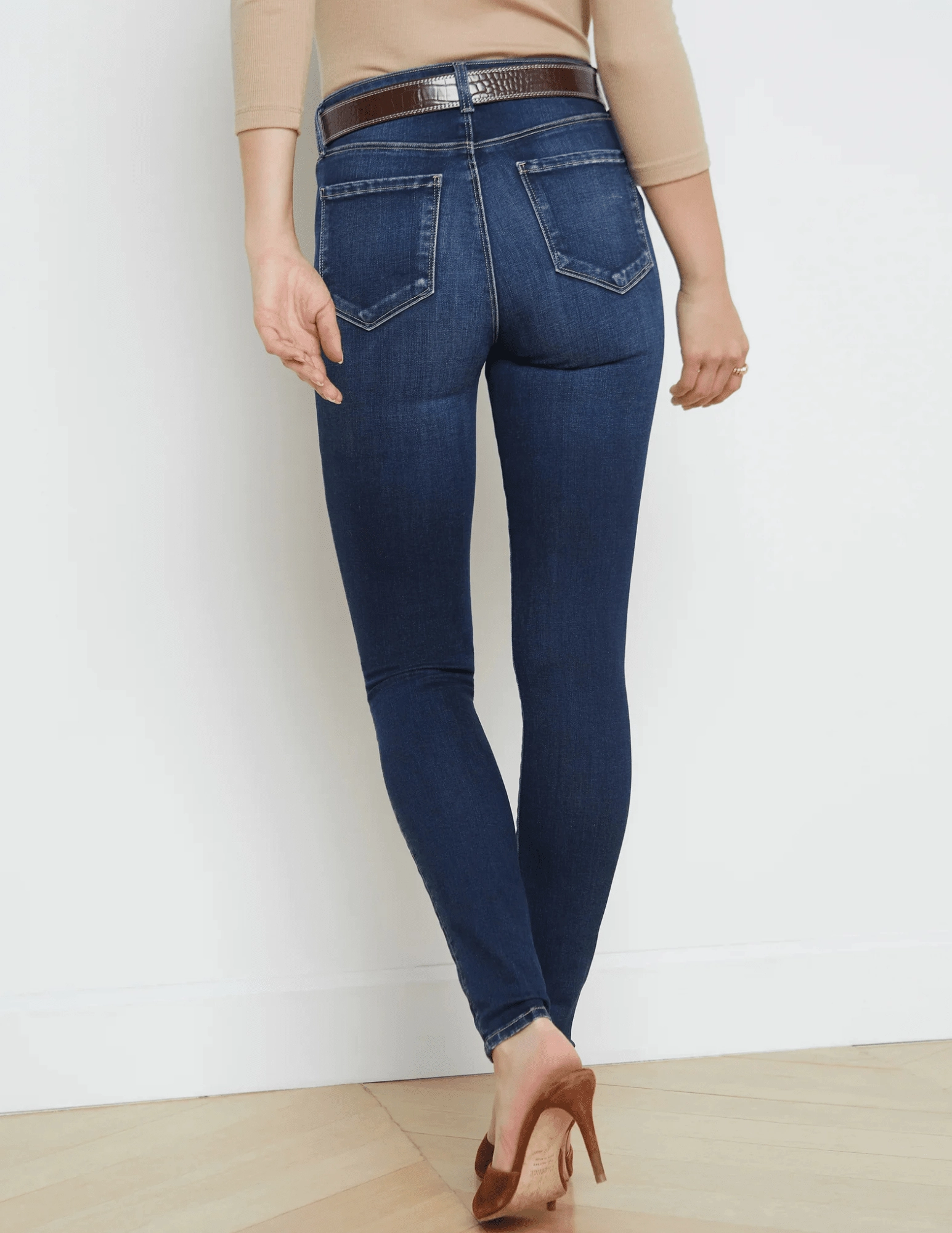 Contemporary Vibe Traveler Gear Bold Look L??AGENCE Marguerite High Rise Jeans in Columbia