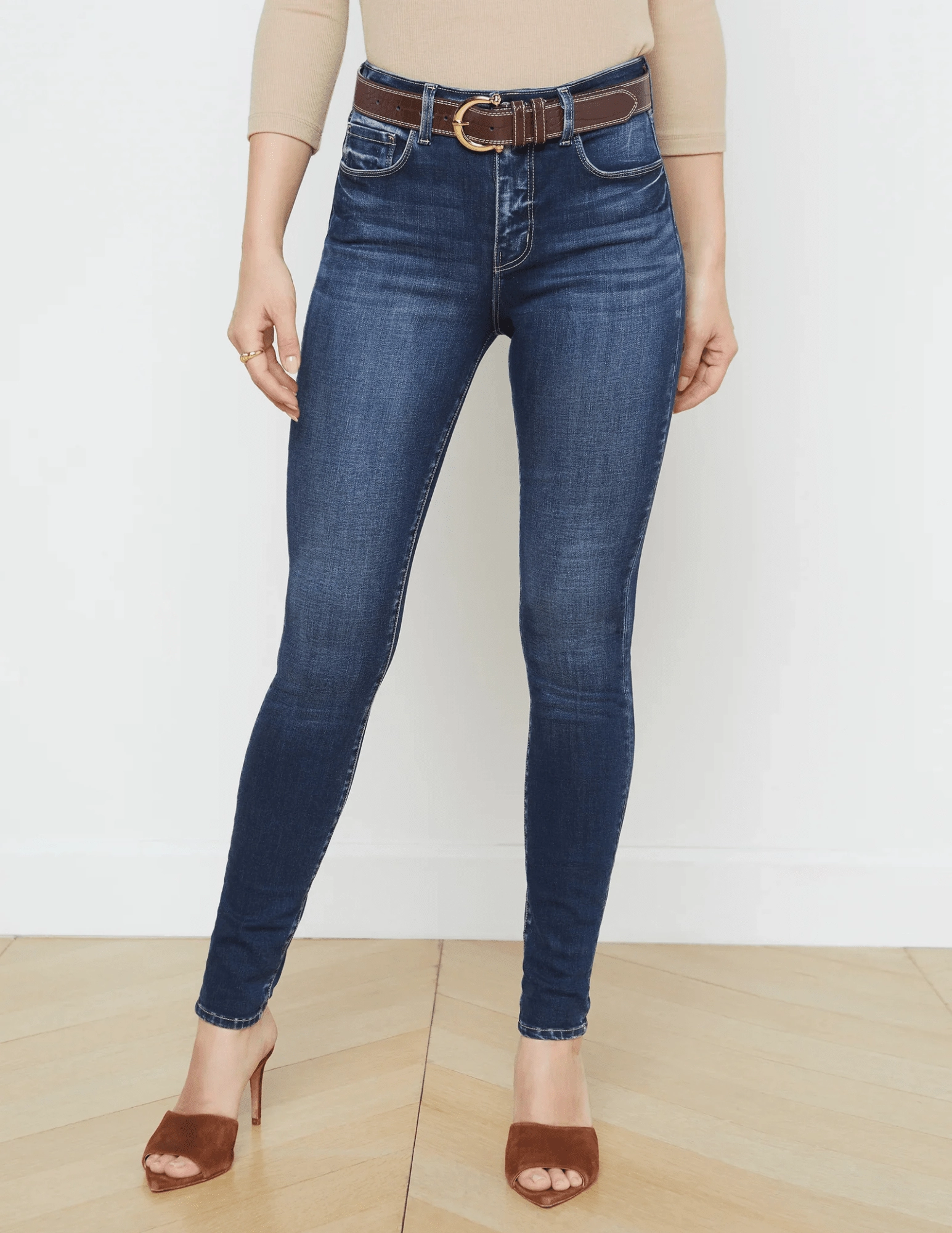 L??AGENCE Marguerite High Rise Jeans in Columbia Fast Match