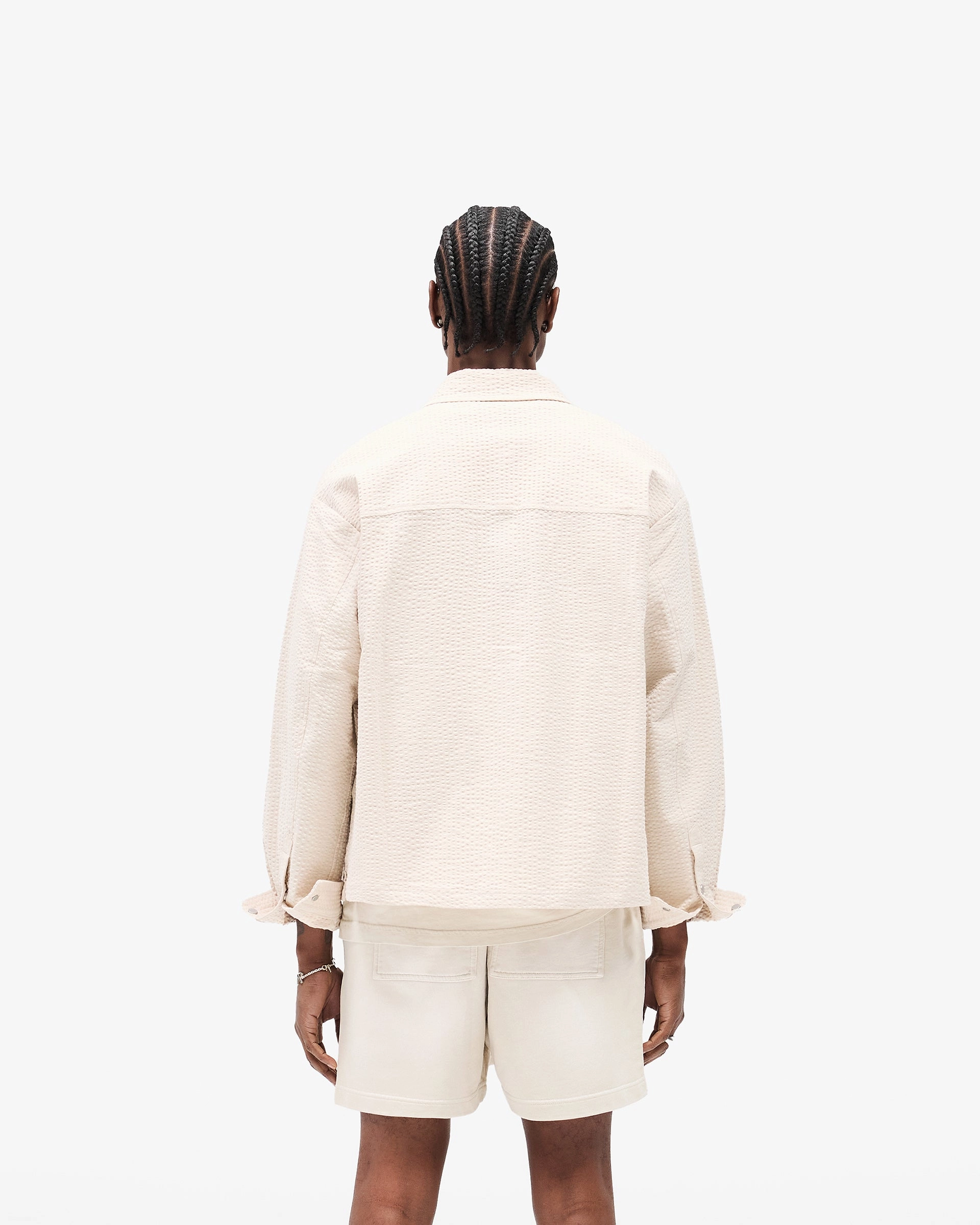 Textured Long Sleeve Shirt - Champagne Airflow Ventilation System