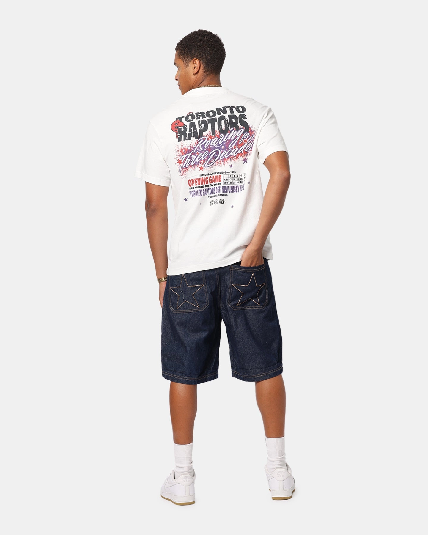 AntiSlipGrip Formal Tank Mitchell & Ness Toronto Raptors Three Decades T-Shirt Vintage White